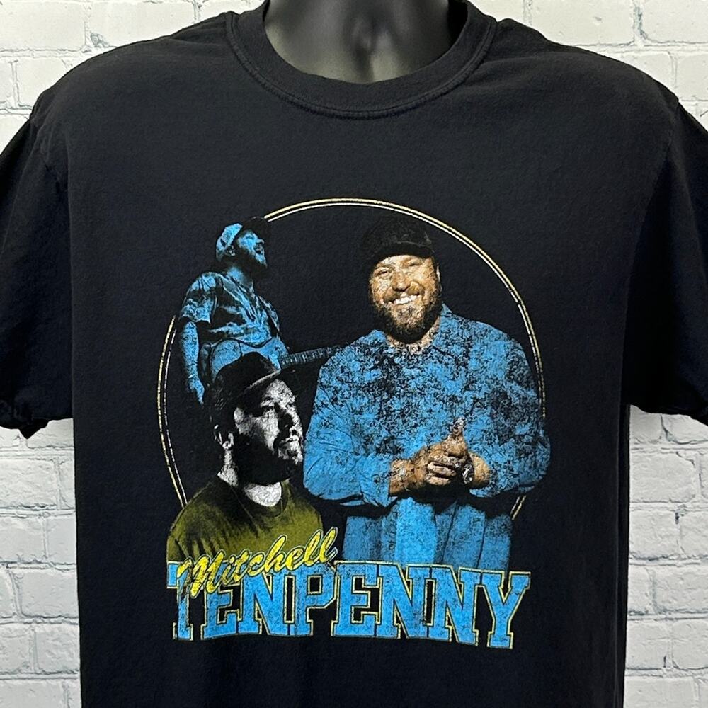 Mitchell Tenpenny T Shirt Country Western Pop Comfort Colors Black Tee L Large